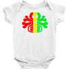 rasta skull and crossbones reggae dub club rave Baby Onesie
