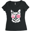 cat usa Women's Triblend Scoop T-shirt