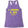 i kissed a boy Racerback Tank