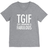 tgif grandma fabulous funny V-Neck Tee