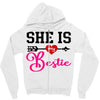 she is my bestie Zipper Hoodie