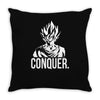 conquer   super saiyan goku Throw Pillow