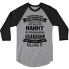 Super Cool Nanny Of A Freaking Awesome Grandson 3/4 Sleeve Shirt