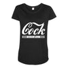 cock taste the difference mens v neck Maternity Scoop Neck T-shirt