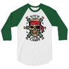pirate zombie skull 3/4 Sleeve Shirt