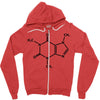Caffeine Molecule Zipper Hoodie