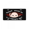 February Peeking Out Asian Baby Boy License Plate