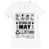 Born In May Ladies Fitted T-Shirt