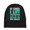 cat cats lift lifting fitness Baby Beanies