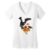 dragon duel collide Women's V-Neck T-Shirt