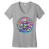 psycho cat Women's V-Neck T-Shirt