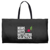 bears beets battlestar galactica Weekender Totes