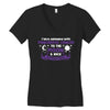 I Love Someone with Pancreatic Cancer to The Moon and Back to Infinity Women's V-Neck T-Shirt
