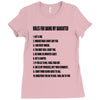 rules for dating my daughter shirt t shirt perfect father's gift Ladies Fitted T-Shirt