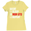 eat sleep manchester Ladies Fitted T-Shirt