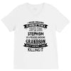 Super Cool Stepmom Of A Freaking Awesome Grandson V-Neck Tee