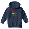 Hit Run Steal  Slide Youth Hoodie