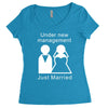 under new management   just married Women's Triblend Scoop T-shirt