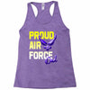 proud air force dad Racerback Tank