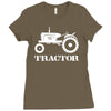 tractor driver for farmer and construction worker Ladies Fitted T-Shirt