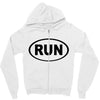 basic running oval Zipper Hoodie