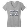 whiskey makes me frisky Women's V-Neck T-Shirt