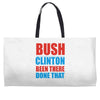 bush clinton large Weekender Totes