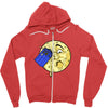 time travel to the moon Zipper Hoodie