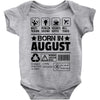 Born In August Baby Onesie