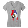 american eagle usa flag head V-neck tee
