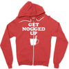 get nogged up funny Zipper Hoodie