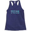 west ham in the blood retro style new Racerback Tank