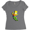 skater bart Women's Triblend Scoop T-shirt