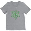 snowflake geek usb green V-Neck Tee