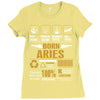 Born Aries Multitasking Problem Solving Tees Ladies Fitted T-Shirt