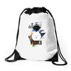 who loves poodle Drawstring Bags