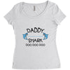 daddy shark doo doo doo Women's Triblend Scoop T-shirt