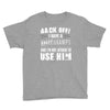 Back Off Crazy Gramps Afraid To Use Him Youth Tee