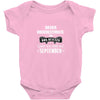 never underestimate an old man who was born in september Baby Onesie