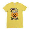 halloween pug Ladies Fitted T-Shirt