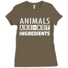 Animals Are Not Ingredients Ladies Fitted T-Shirt