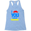 moustache you to be my valentine Racerback Tank
