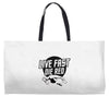 live fast die red Weekender Totes