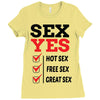 Sex Yes Please Ladies Fitted T-Shirt