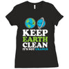 keep earth clean it's not uranus kawaii planets Ladies Fitted T-Shirt