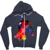 full color Zipper Hoodie