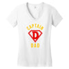 captain dad hero Women's V-Neck T-Shirt