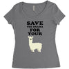 Save The Drama For Your Lama Women's Triblend Scoop T-shirt