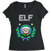 elf christmas Women's Triblend Scoop T-shirt