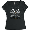 papa man myth legend Women's Triblend Scoop T-shirt